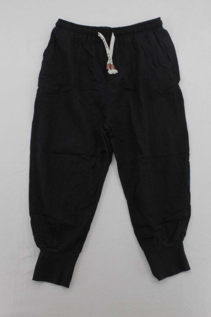 Kidoriman Men's Cotton Harem Jogger Pants with Kanji Drawstring